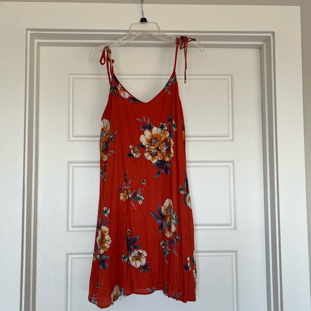 Orange Floral Dress || Size: S || NAHESA